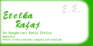 etelka rafaj business card